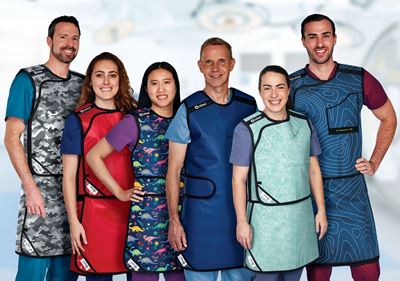 group of people wearing radiation protection aprons