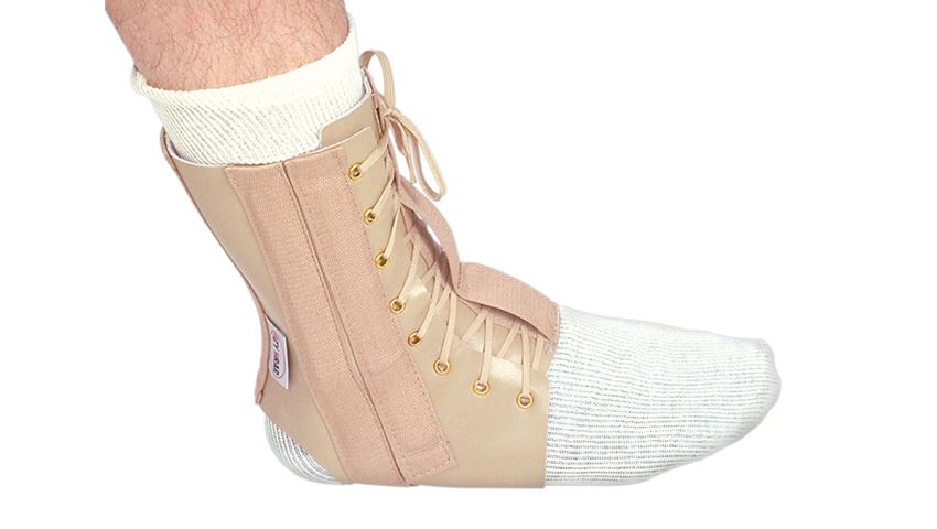 Leather Lace-Up Ankle Immobilizer