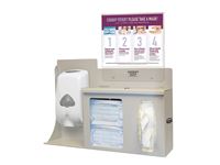 Bowman® Cover Your Cough Compliance Kit, Counter/Wall, Sanitizer Disp. Mount, Horiz. Sign