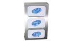 Bowman® Triple Glove Box Dispenser, Stainless Steel, w/Dividers
