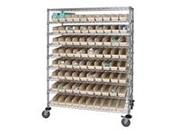 Quantum Storage Catheter Cart with Clear Bins