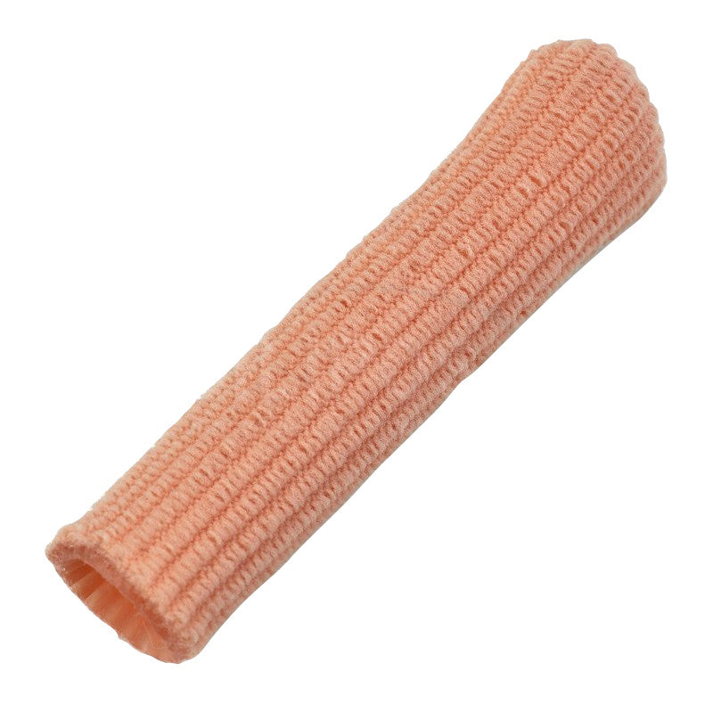 Silipos Silopad Digital Cap in peach color, featuring a ribbed, tubular design for finger and toe protection.