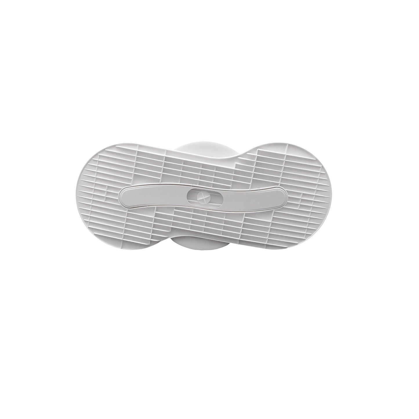 Beasy II Transfer Board with a white, textured surface and an elongated oval shape viewed from beneath.