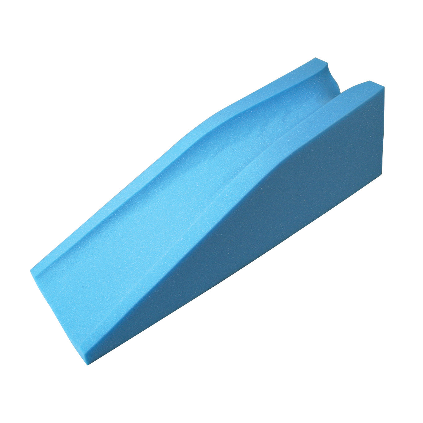 A blue AliMed Elevating Leg Support designed to help position the leg at an angle for comfort and support.