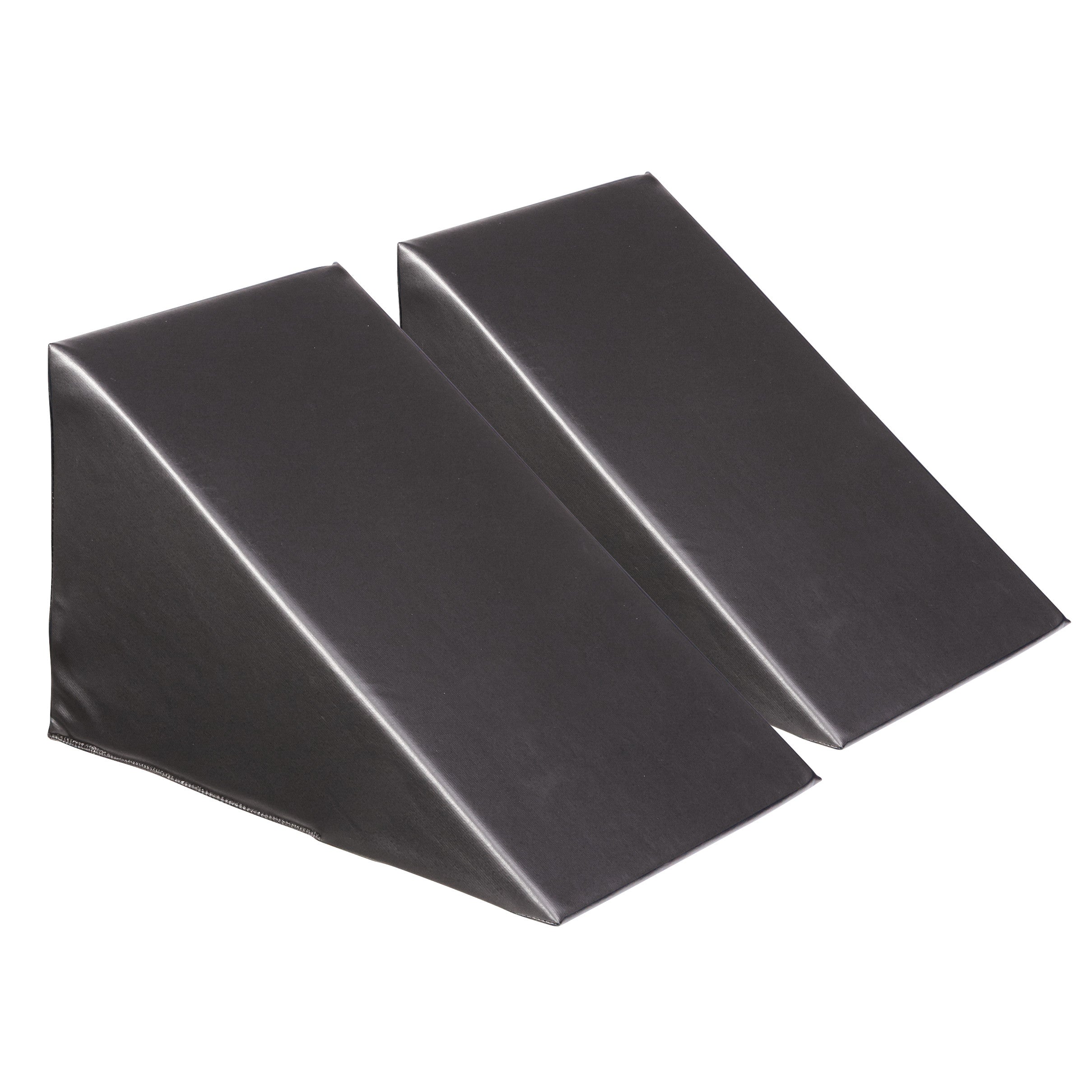 The image features the AliMed Cardiac Wedge Set, consisting of two black foam wedges designed for positioning patients.