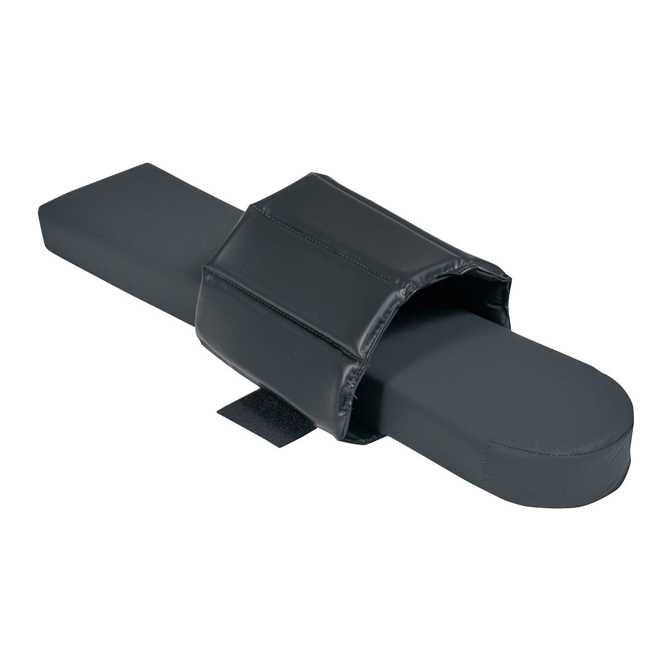 The Allen Clamshell Armboard Pad features a black padded surface with an adjustable cover and strap for securing an arm.