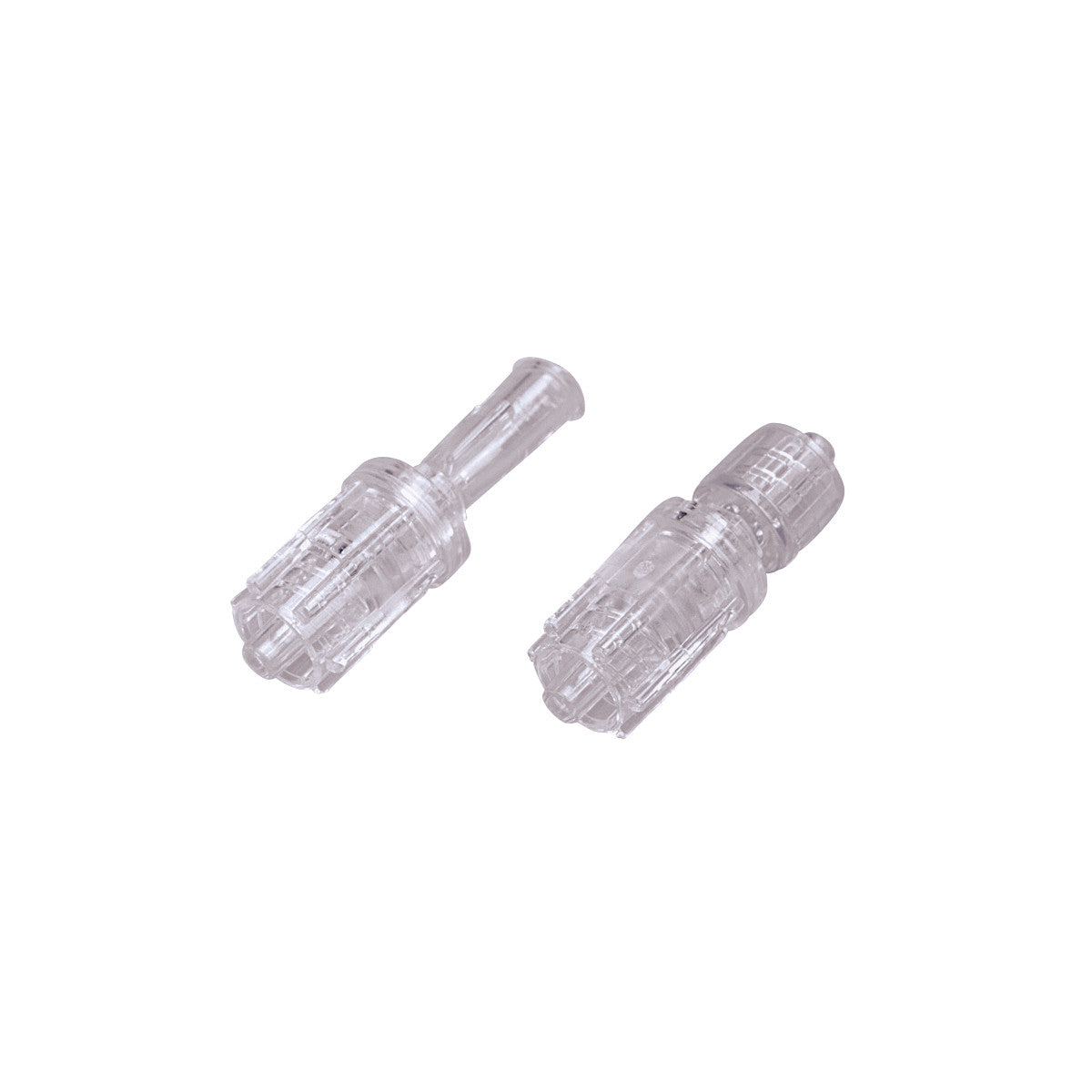 Two transparent DeRoyal Rotating Adapters are shown on a white background.