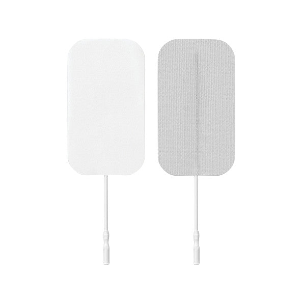Two PALS Reusable Neurostimulation Foam Electrodes, one white and one gray, each with a connector lead extending downward.