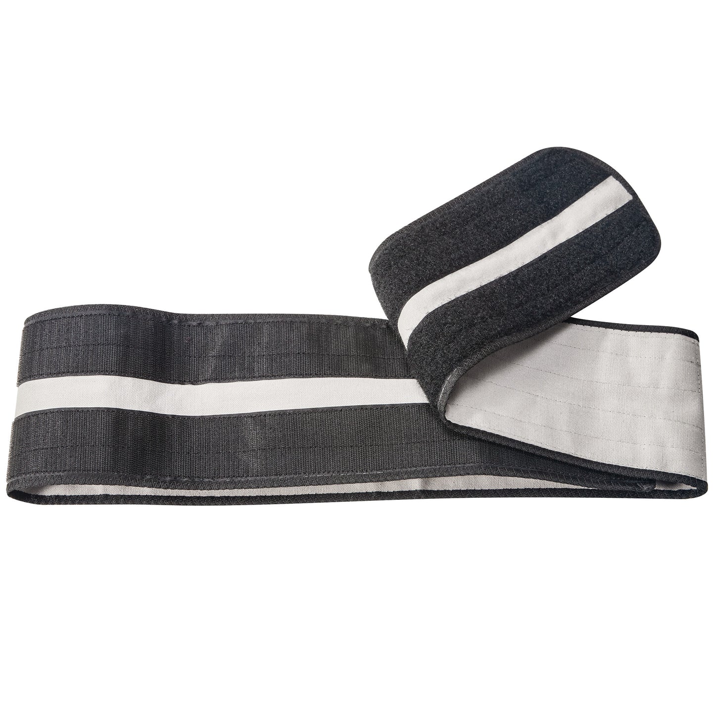 An AliMed Universal Body Strap, featuring a black and white striped design