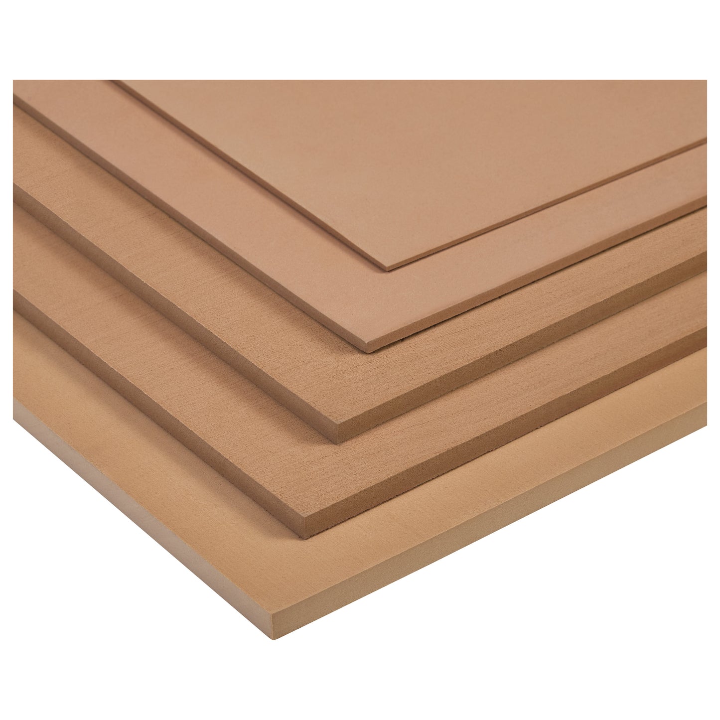 Stacked AliMed NickelPlast X-Firm sheets in varying thicknesses, shown from an angled side view.