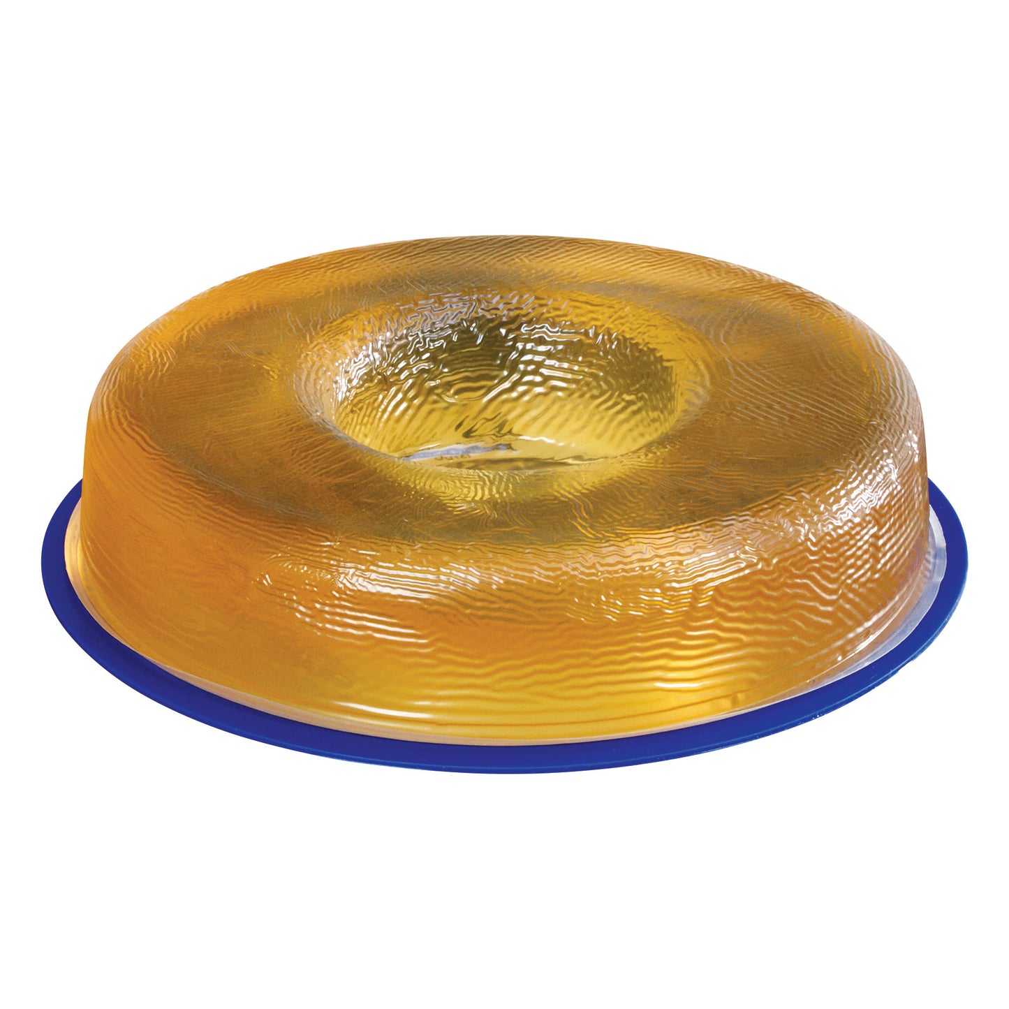 The AliMed Nonslip Surface Overlay, a transparent yellow, textured ring on a blue base, designed to prevent slipping.