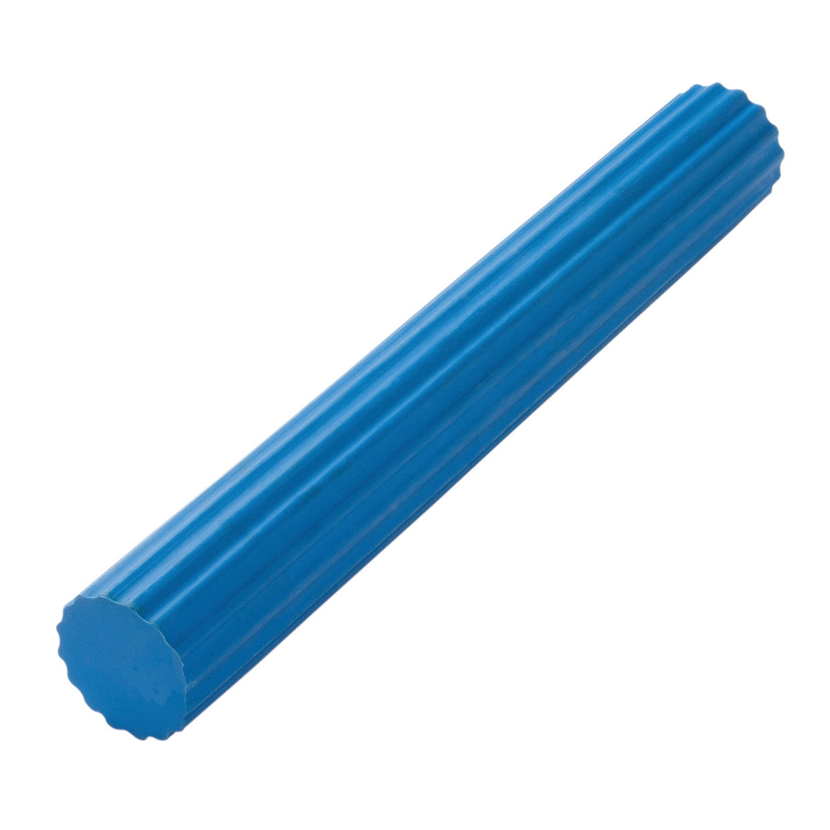Blue THERABAND FlexBar with a textured, cylindrical shape for grip enhancement and resistance exercises.
