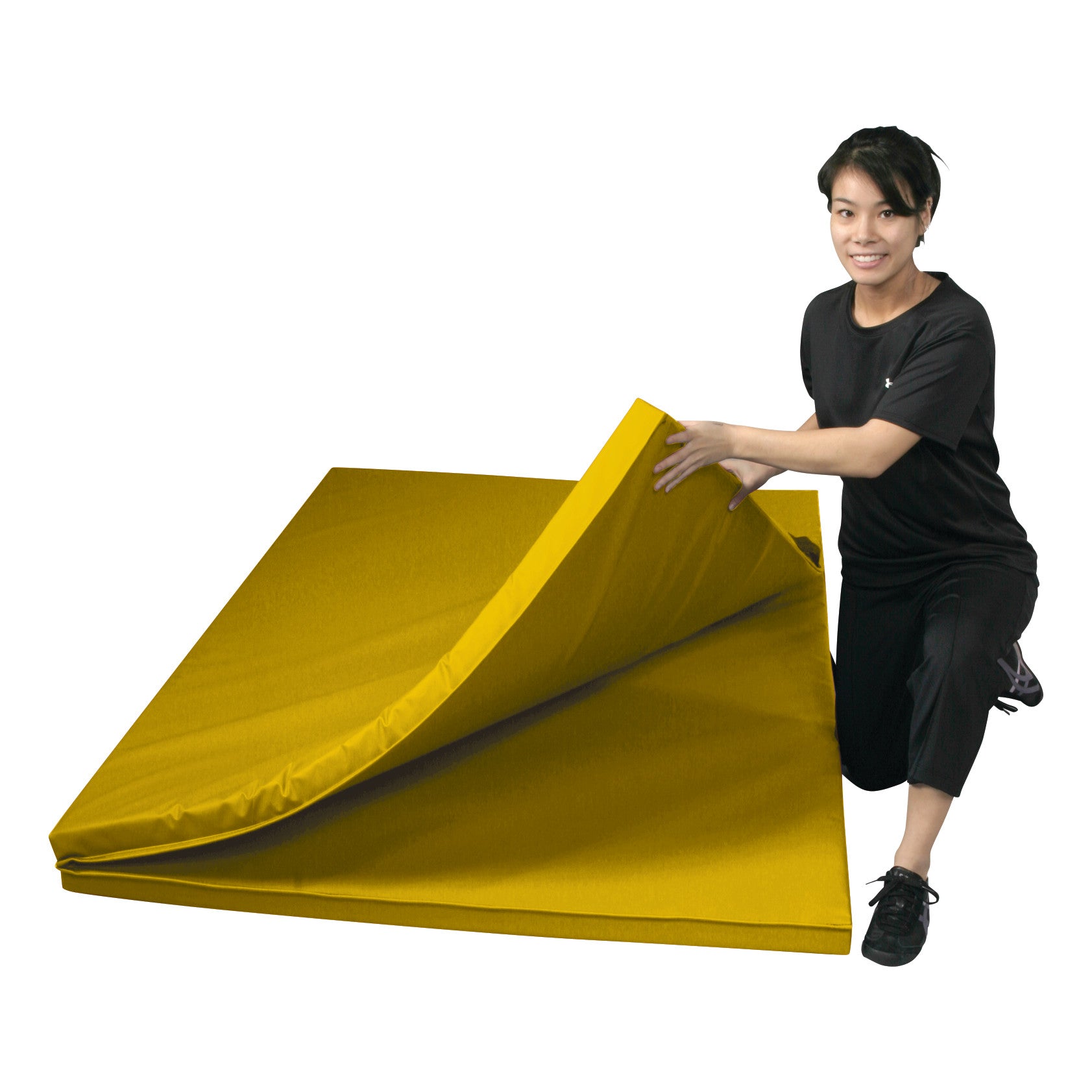 Universal Folding Mat, 5'W x 7'L, Yellow