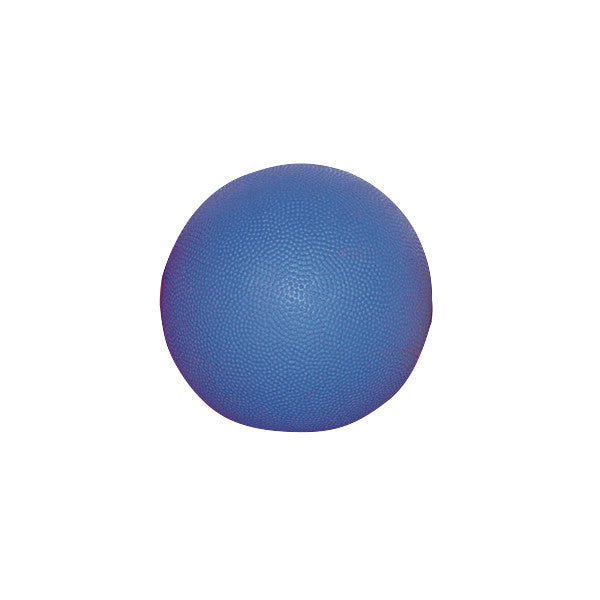 A blue Rebounder Medicine Ball with a textured surface, centered on a white background.