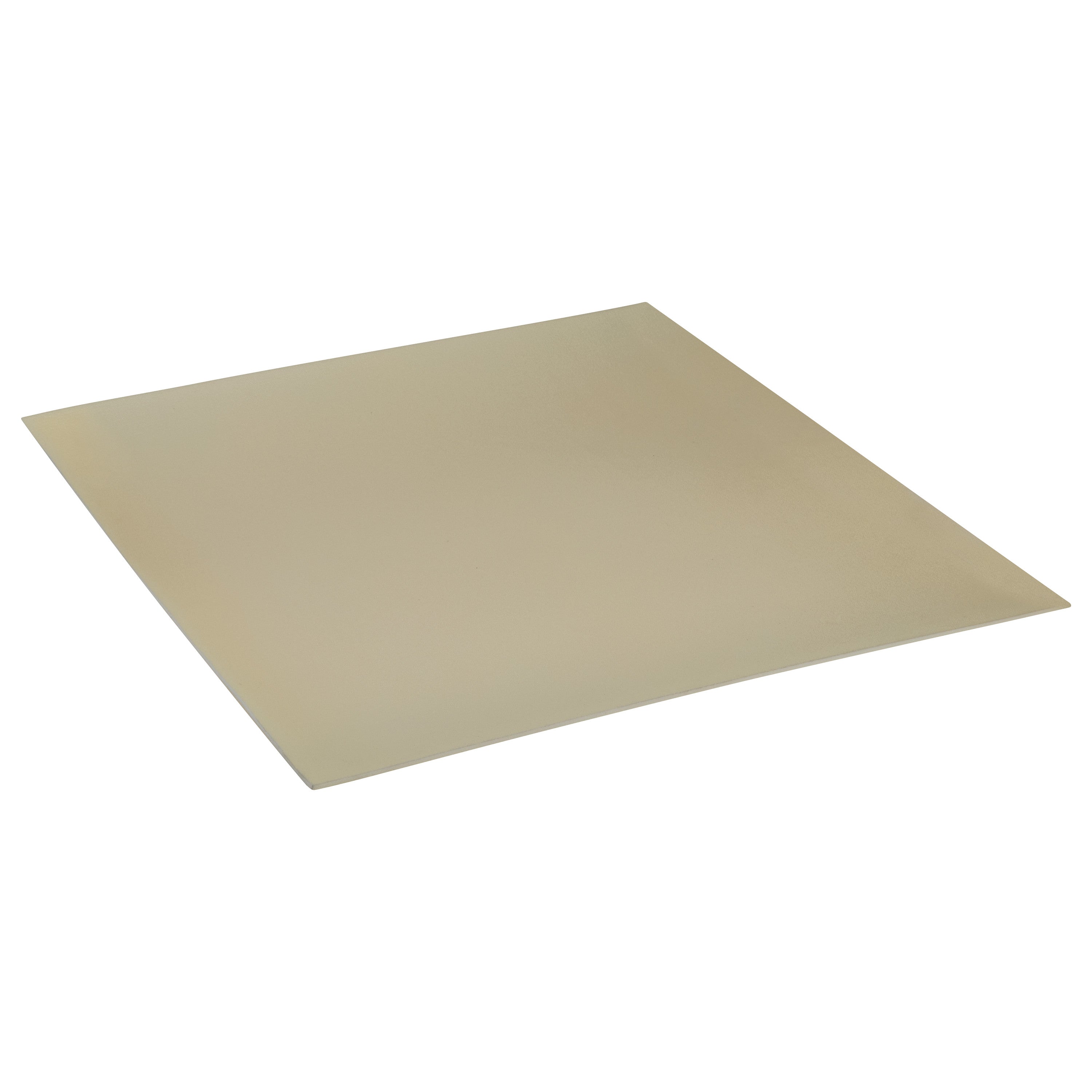 A square, beige sheet of AliMed AliPlast XPE foam rests on a white background.