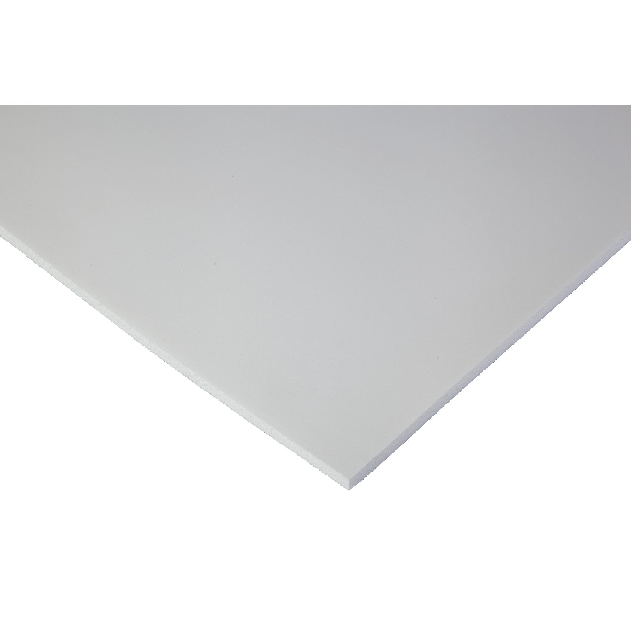Close-up of a PE-LITE foam sheet with a smooth, white surface and visible edges.
