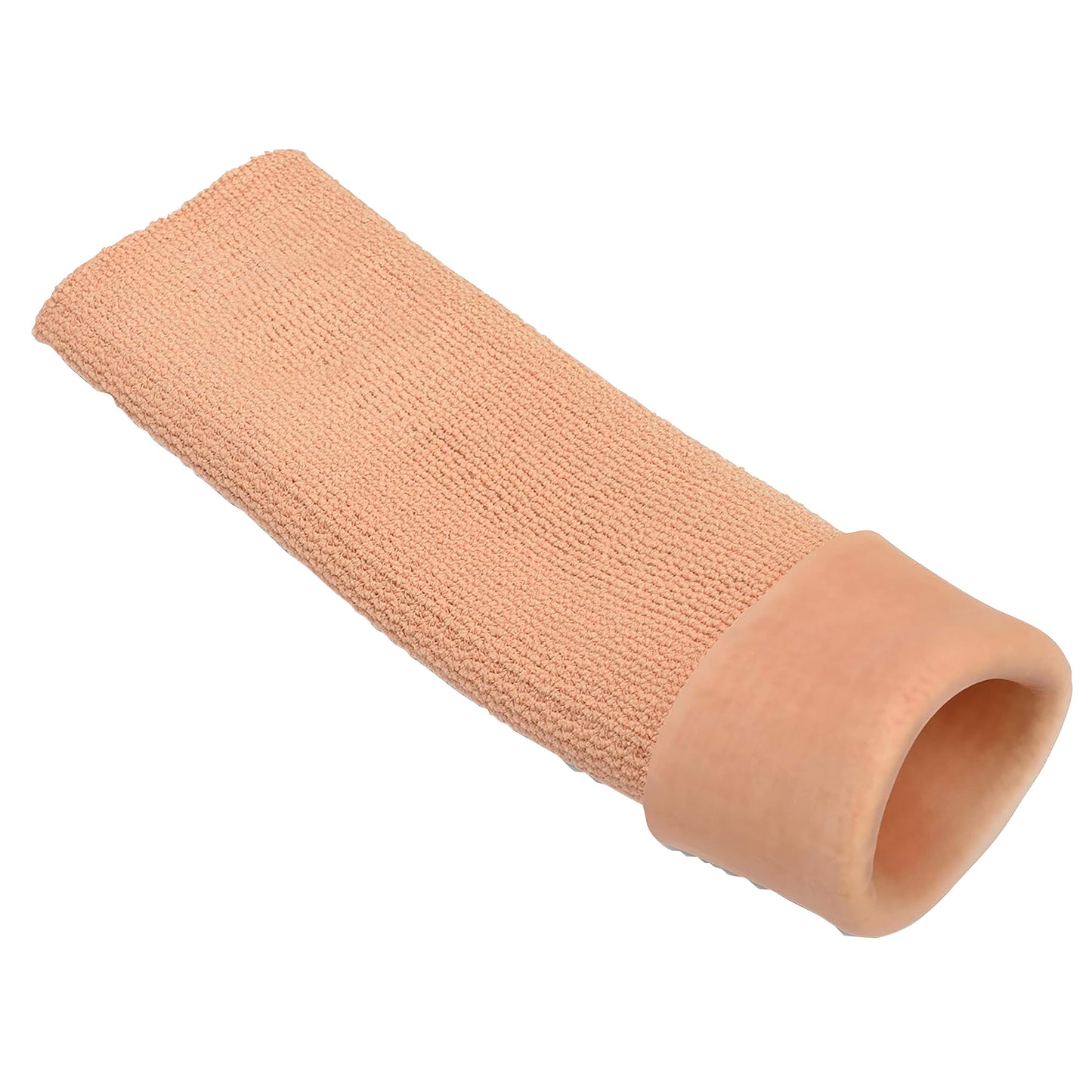 Silipos Gel Tubing, a beige, textured, tubular sleeve designed for cushioning and protection, shown on a white background.