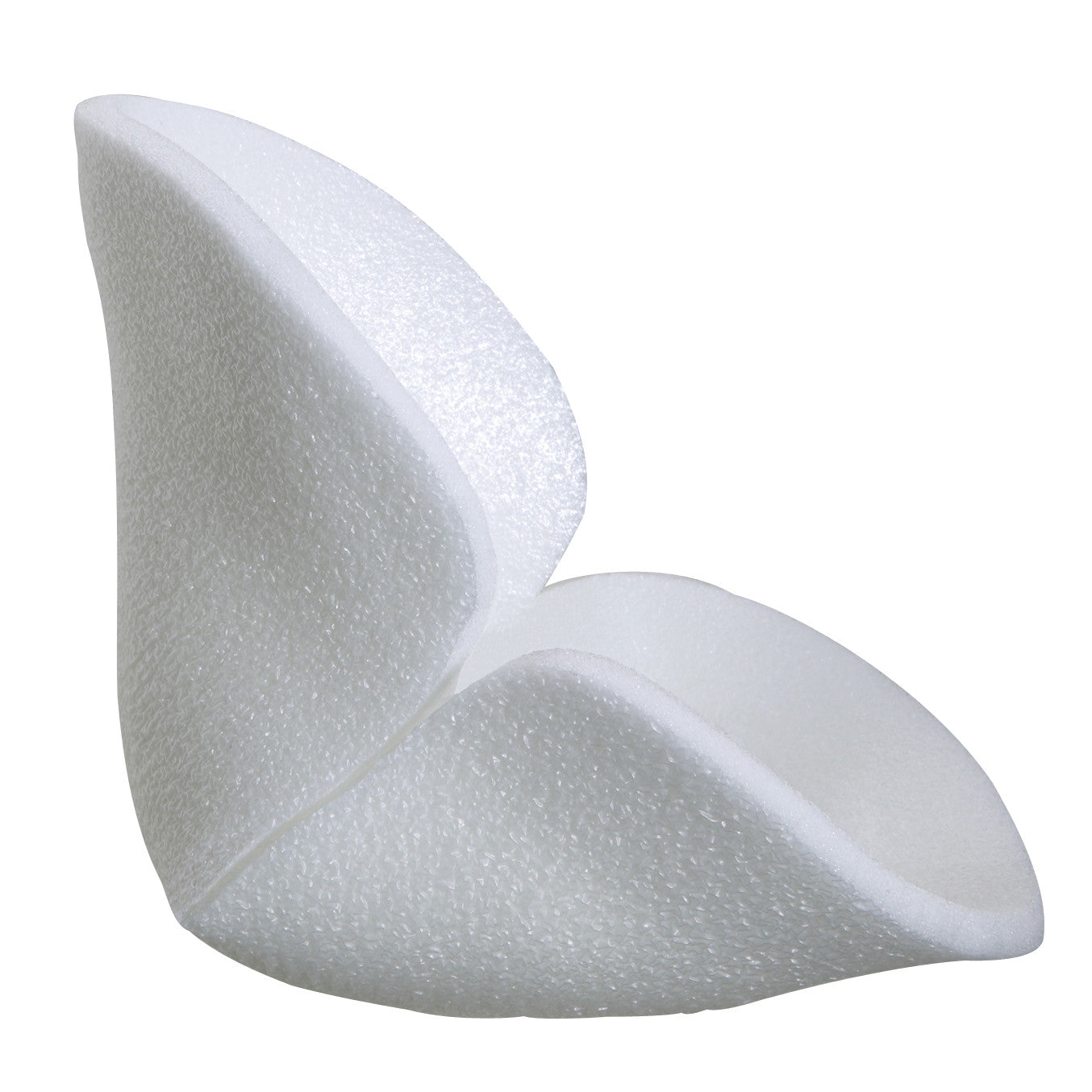 Molnlycke Mepilex Heel Dressing, a white foam pad, designed to fit the heel, offering protection and cushioning.