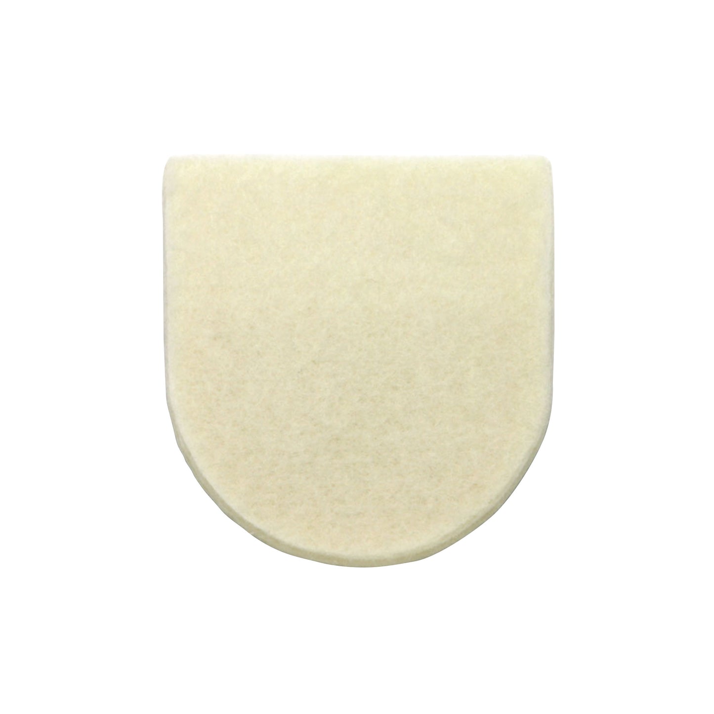 Felt Heel Pad in a U-shape, made of soft, white felt material, shown against a white background.