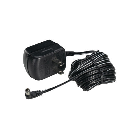 AC Adapter for UMP Infrared Bedside Alarm with a black plug and coiled cord, featuring a right-angle connector.