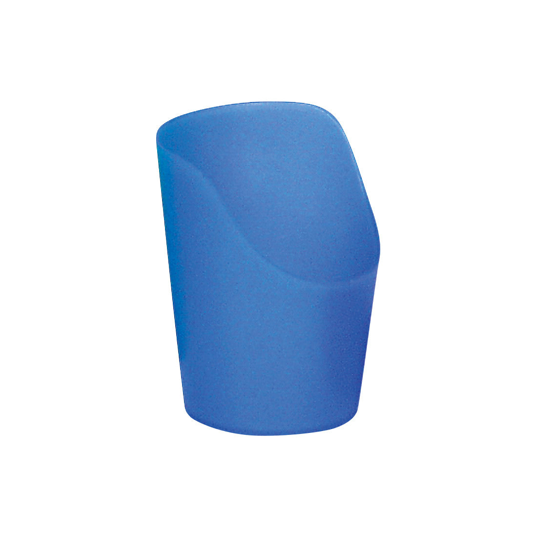 A blue Flexi-Cut Cup with a contoured rim designed for easier drinking, shown against a white background.