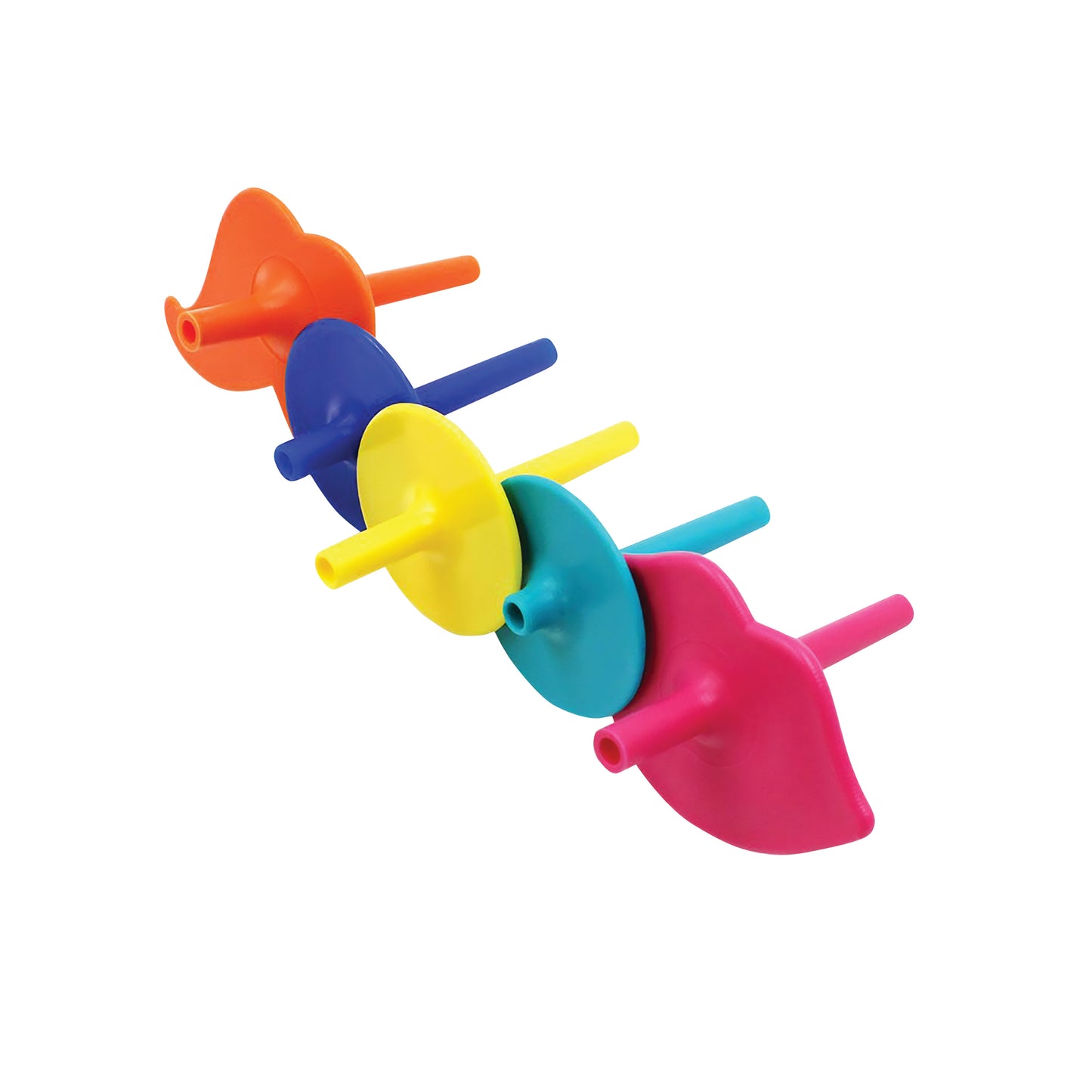 ARS Lip Blok Oral Motor Tool Pack with colorful, lip-shaped straw toppers in orange, blue, yellow, teal, and pink.