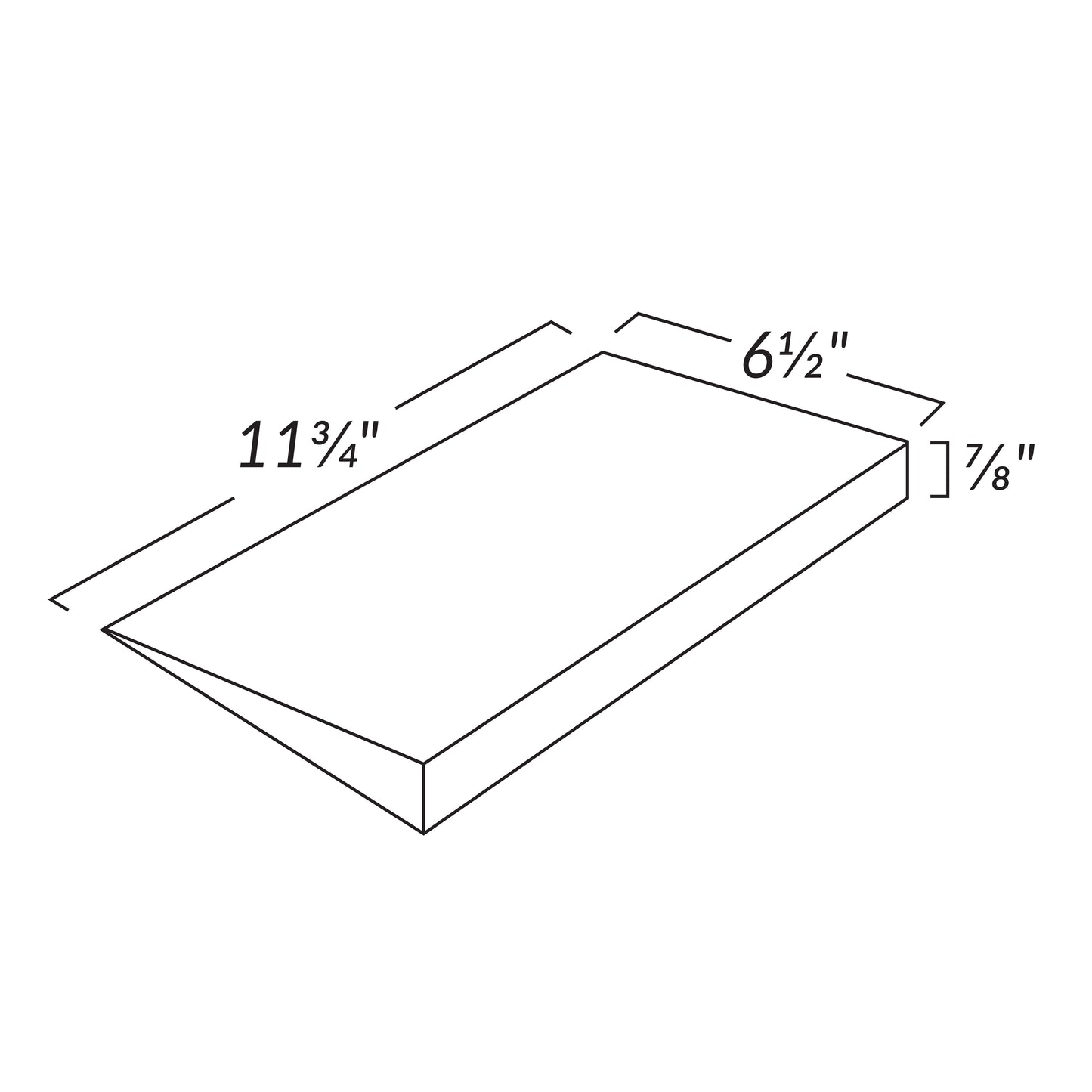 Illustration of the OCTOSTOP Gentle Slope Filter with dimensions: 11�" long, 6�" wide, and ?" high.