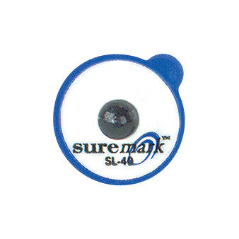 Suremark Powermark CT Skin Marker, circular with a blue rim and a black center, features the "Suremark SL-40" text.