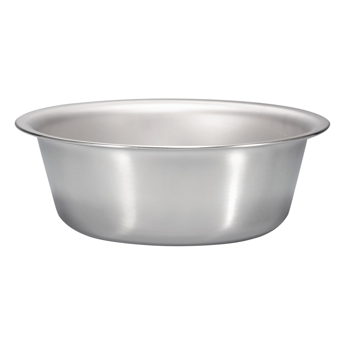A stainless steel Replacement Solution Basin for Blickman Solution Stands with a wide rim and deep bowl.