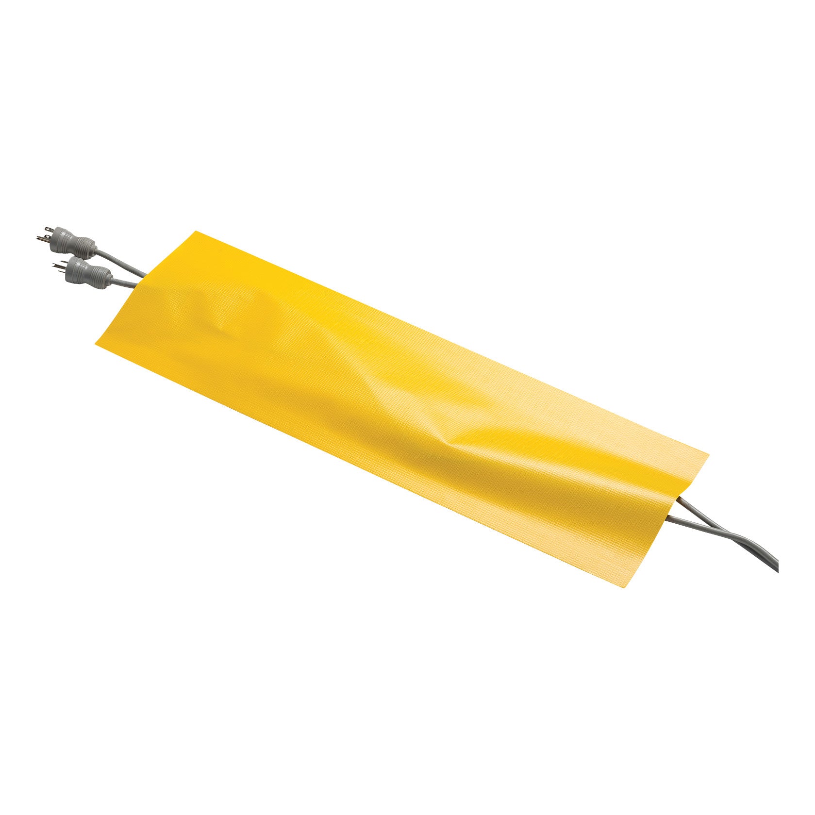 Yellow Flagship Surgical Safe Cord Floor Strip conceals cords on the floor with two visible electrical plugs at one end.