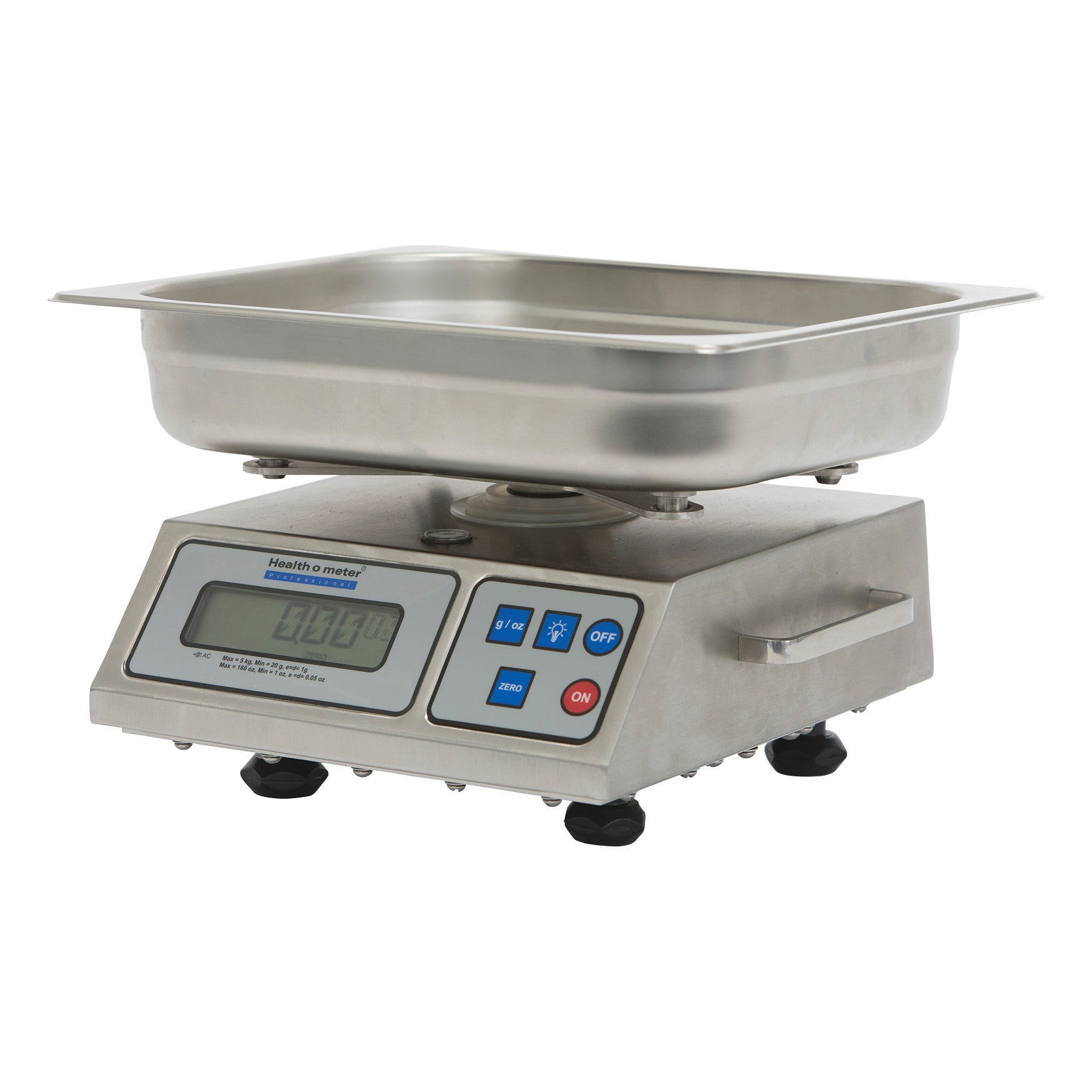 Health o meter Digital Wet Diaper/Lap Sponge/Organ Scale with stainless steel tray and digital display, featuring control buttons.