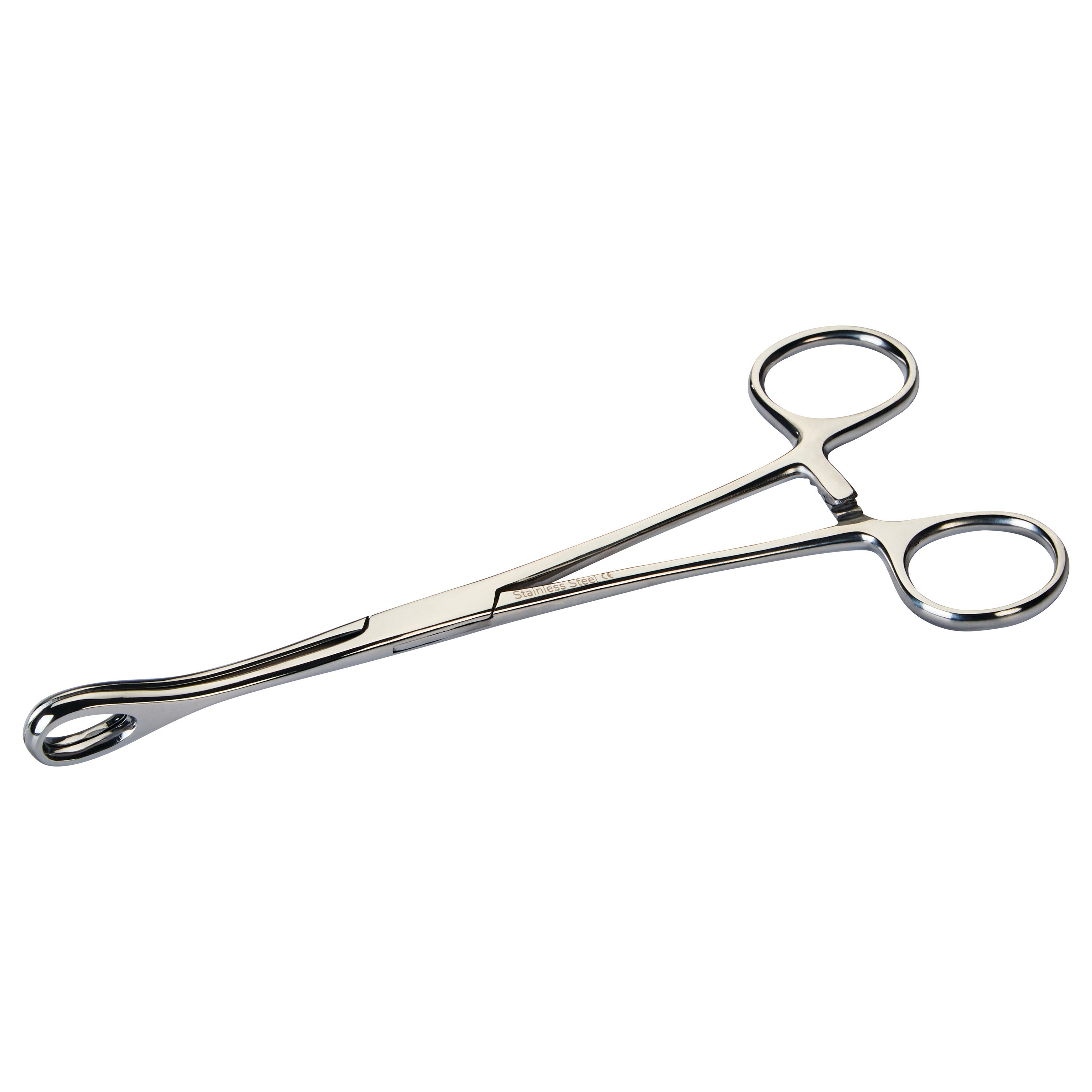 Stainless steel Smooth Foerster Sponge Forceps with looped handles and smooth, rounded tips shown on a white background.