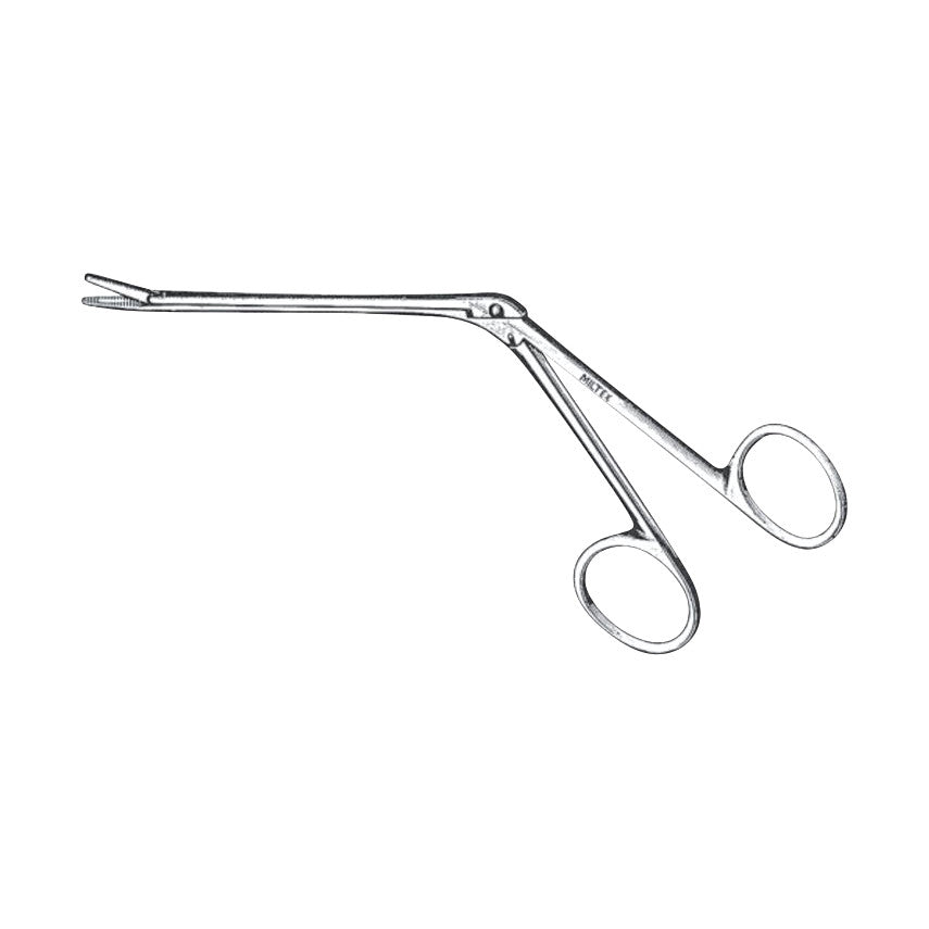Miltex Noyes Alligator Nasal Forceps feature a long, angled design with loop handles for precise medical use.