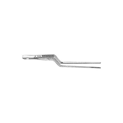 Gruenwald Jansen Ear Forceps, a metal surgical instrument with a serrated handle and angled tips, used for medical procedures.