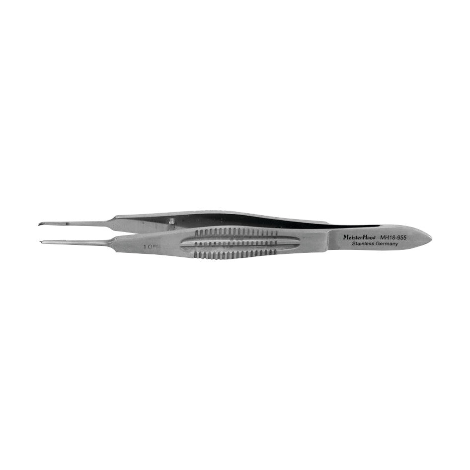Miltex MeisterHand Castroviejo Suturing Forceps, crafted in stainless steel, with a textured grip and precise, pointed tips.
