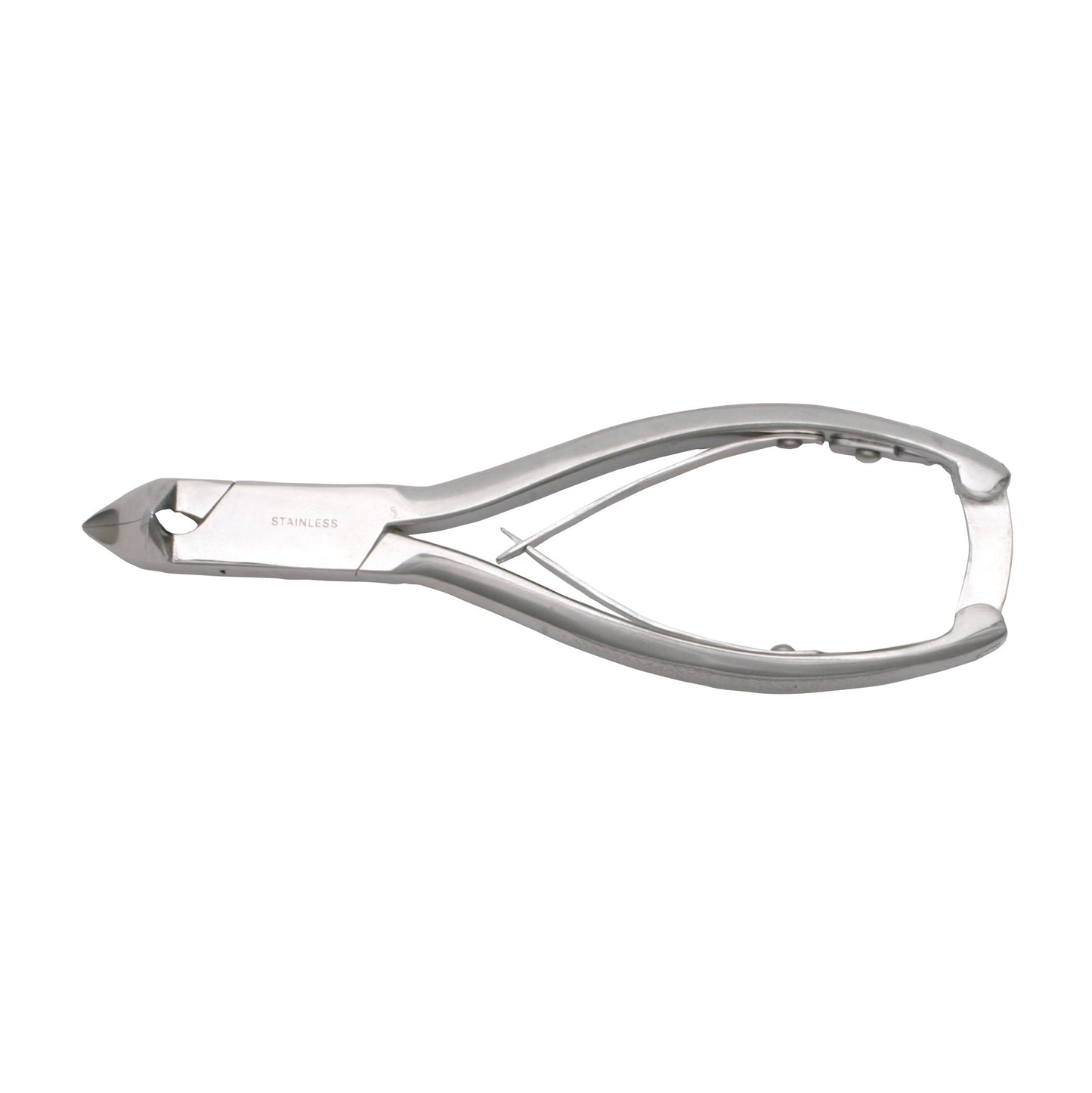 Miltex Double-Spring Nail Nippers made of stainless steel, displaying a double-spring mechanism and sharp cutting edges.
