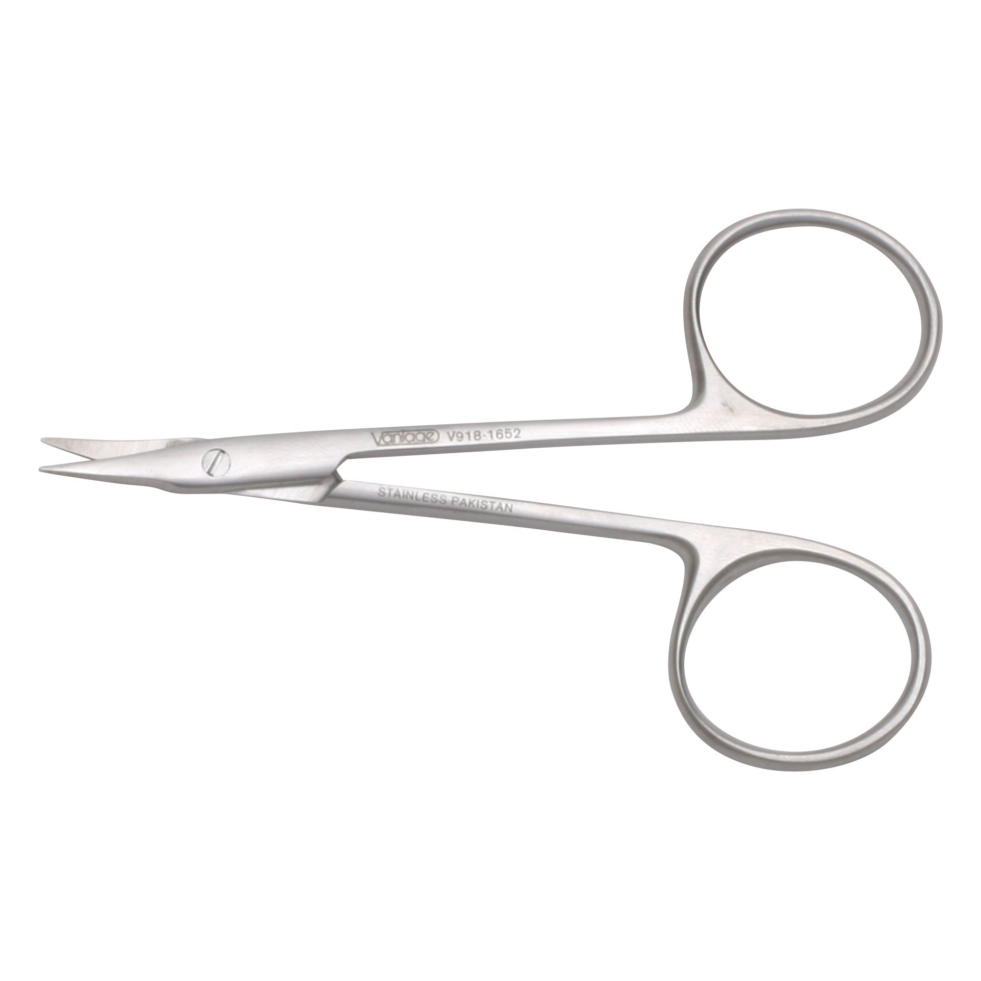 Miltex Eye Suture (Gradle) Scissors with curved blades and two circular finger holes, made of stainless steel.