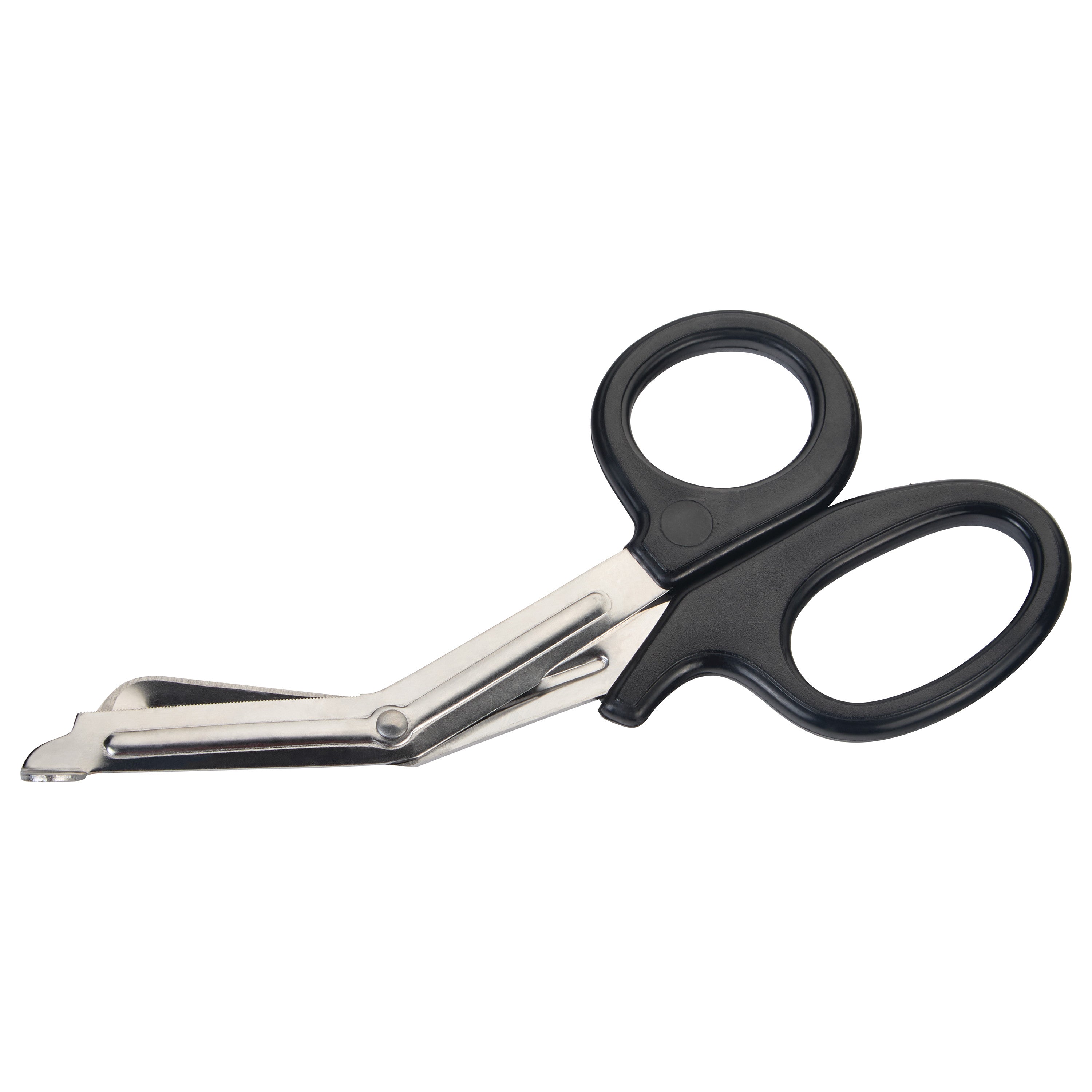 All-Purpose Utility Scissors with black handles and angled stainless steel blades designed for cutting various materials.