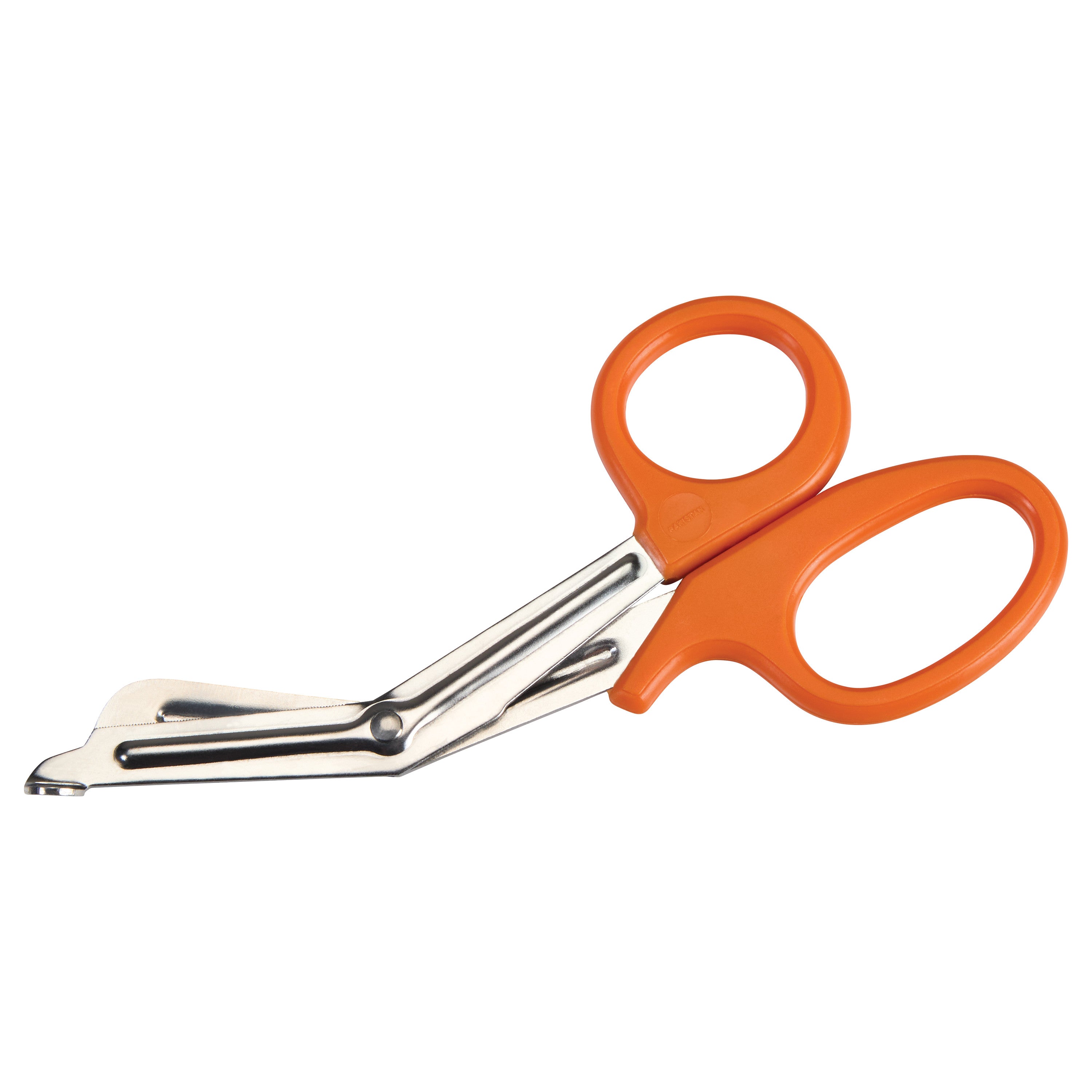 Miltex All-Purpose Utility Scissors with angled stainless steel blades and orange handles.