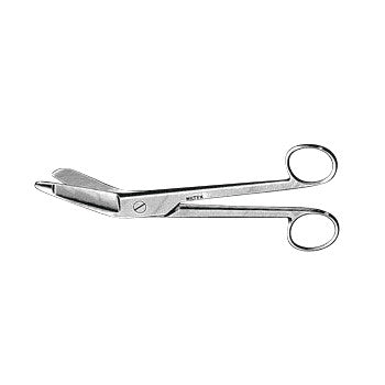 Miltex Esmarch Plaster Shears with angled, blunt blades and finger loops on a white background.