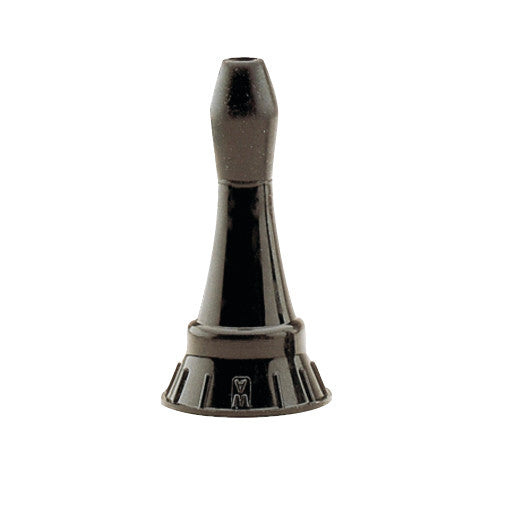 Black Welch Allyn SofSpec Specula, a tapered medical device attachment, shown against a white background.