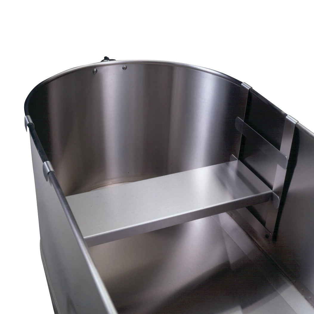 Stainless steel Adjustable Suspension Seat for Whirlpool Lo-Boy, featuring a sleek, curved design for optimal comfort and support.