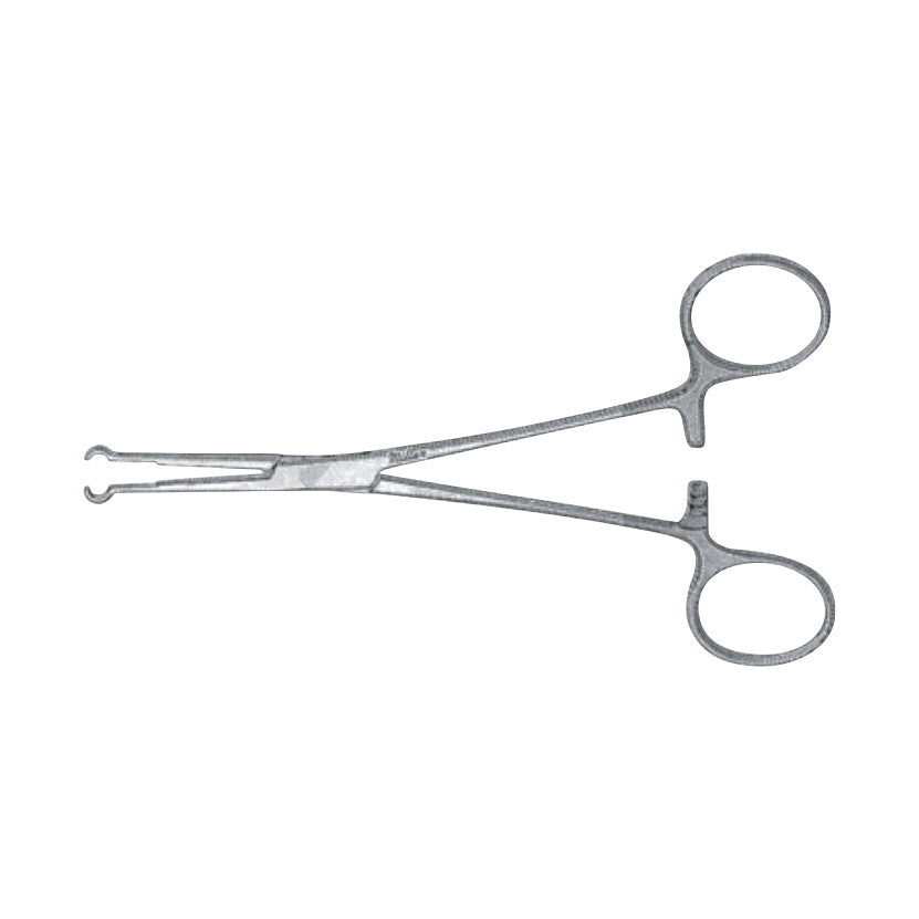 The Miltex No-Scalpel Vasectomy Instrument is a metal tool with looped handles and blunt, open-ended tips for surgical use.