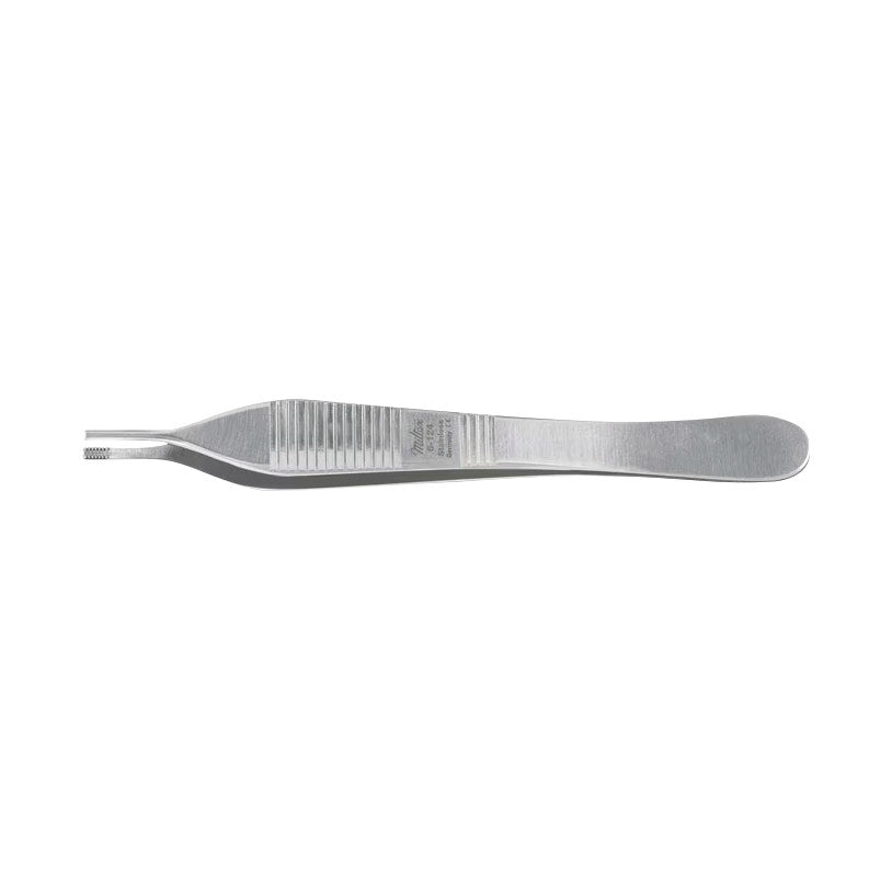 Brown Tissue Forceps made of stainless steel, featuring a textured handle and precision grip tips designed for medical use.
