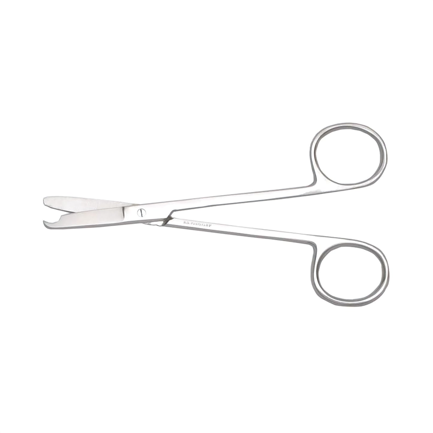 The Littauer Jr. Stitch Scissors have a curved blade and finger loops, designed for cutting sutures with precision.