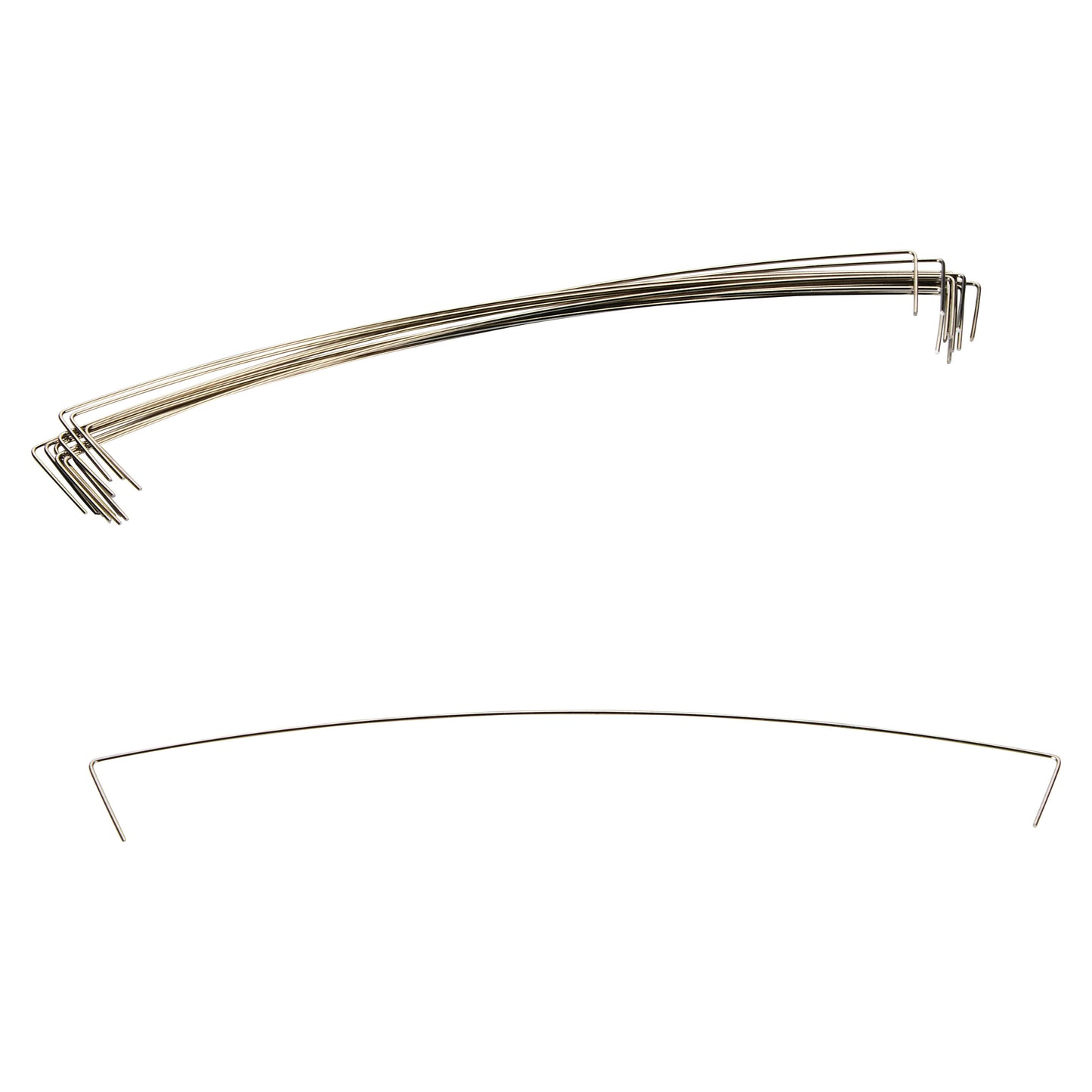 Miltex Tonsil Snare Wire is displayed in two parts, with several pieces on the top and one extended piece below on a white background.