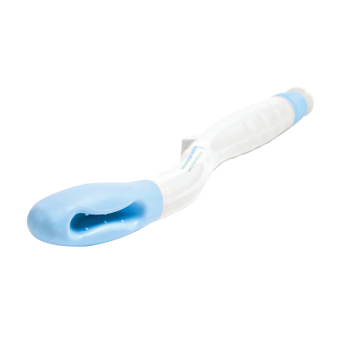 A Buckingham Easywipe Bottom Wiper with a white, ergonomic handle and a blue end for gripping tissue.