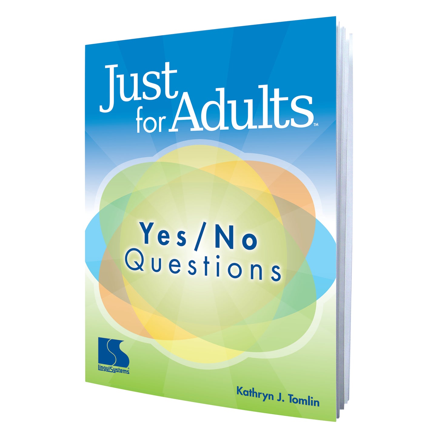 Cover of the book "Yes/No Questions" from the Just for Adults 6-Book Set, featuring a blue and green abstract background.