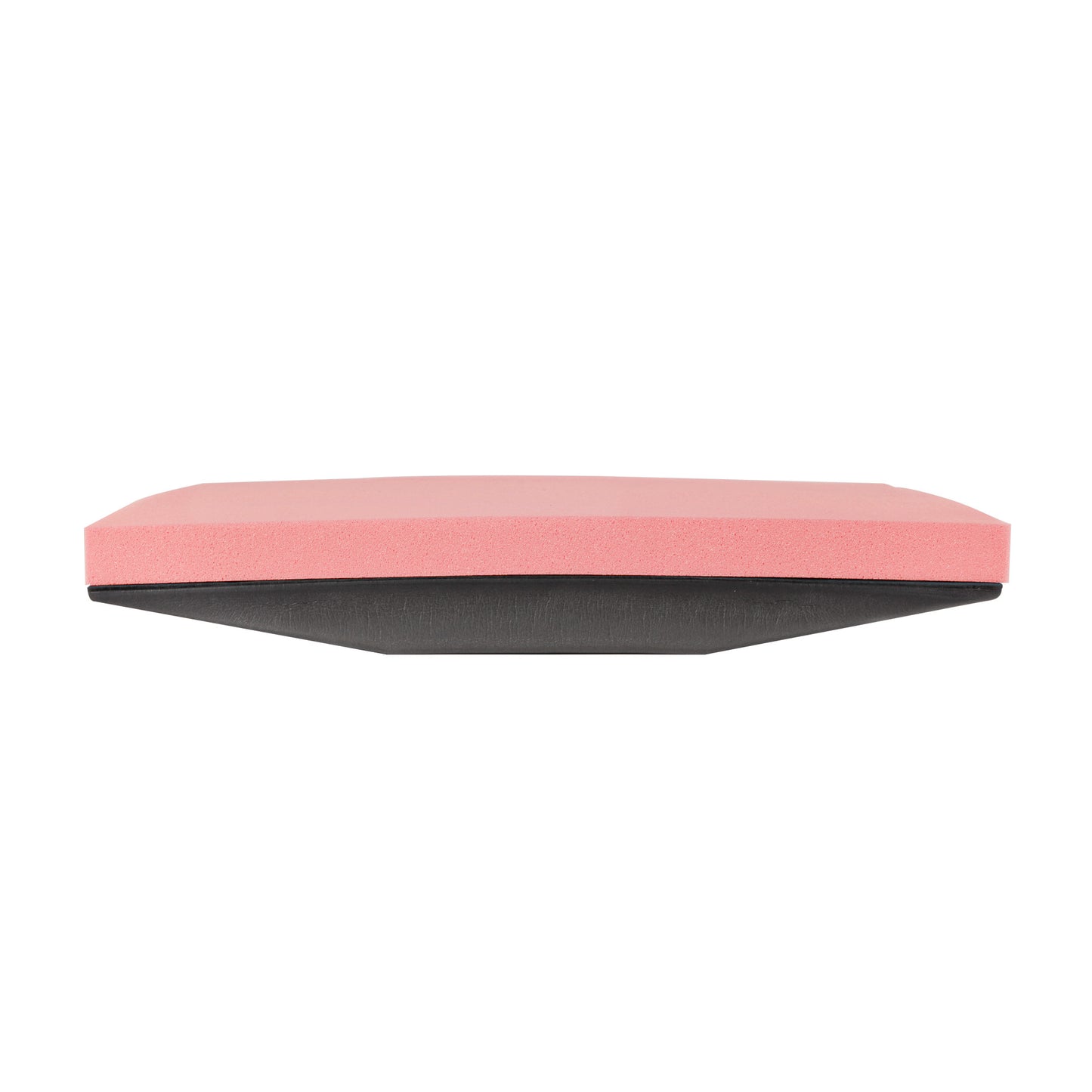 AliMed T-Foam Wheelchair Cushion with Solid Seat Insert, featuring a pink top layer and a black solid base.