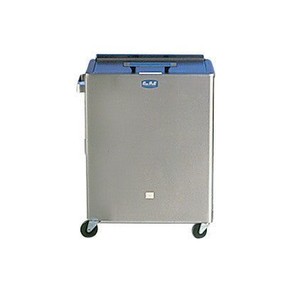 Chattanooga Hydrocollator ColPaC Chilling Unit, a stainless steel cart on wheels with a blue top, designed for cooling packs.
